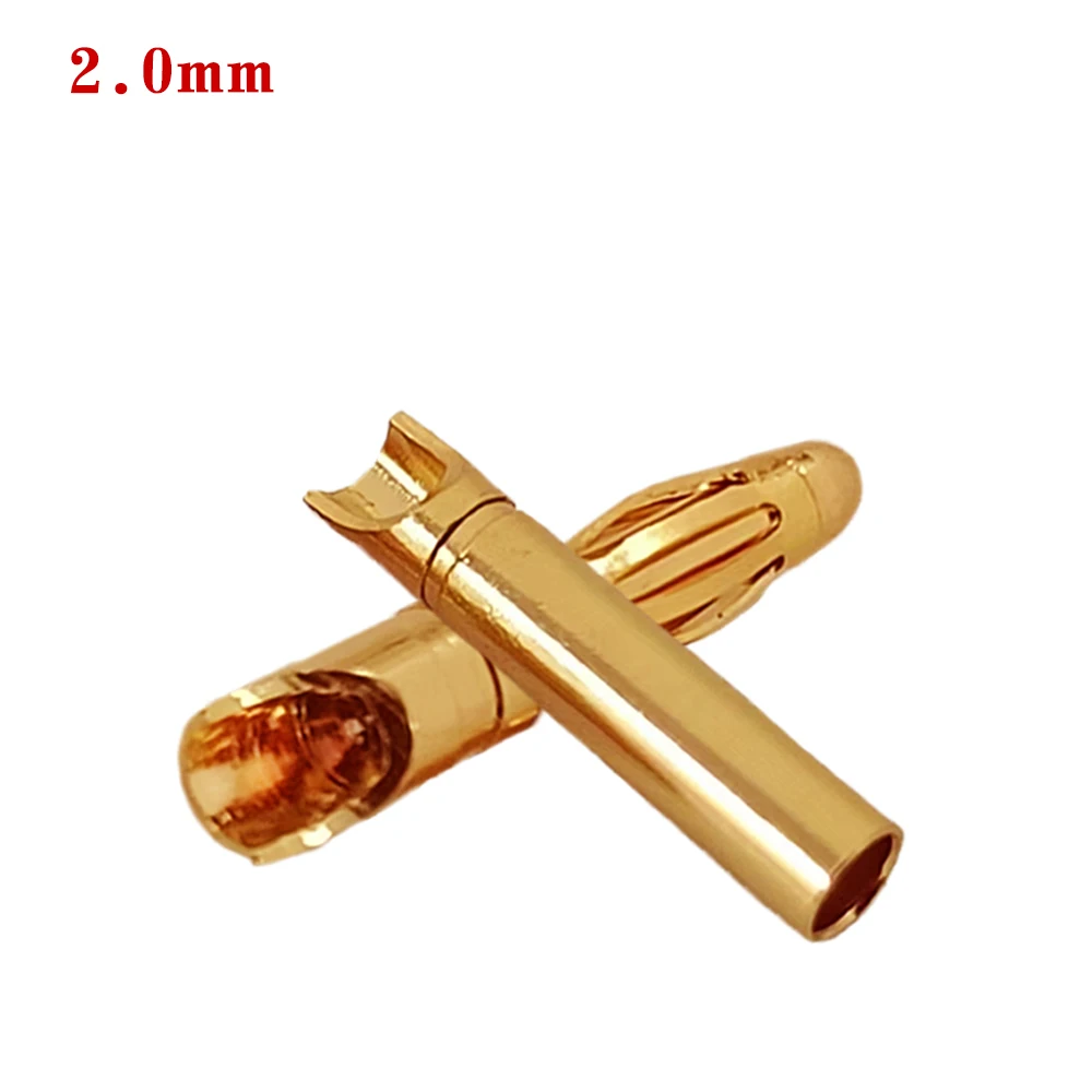 Amass 금도금 바나나 플러그 커넥터, 암수 총알, 리포 배터리, RC ESC 모터, DIY 장난감, 50 쌍, 100 쌍, 2mm, 3.5mm, 4mm