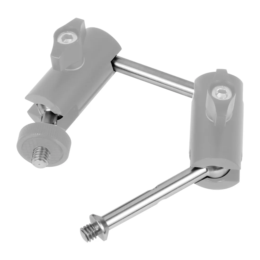 304 Stainless Steel D12mm Ballhead for Tripod Magic Arm to Ball 1/4" Male Female Screw Adapter for Camera Cage Monitor LED Light