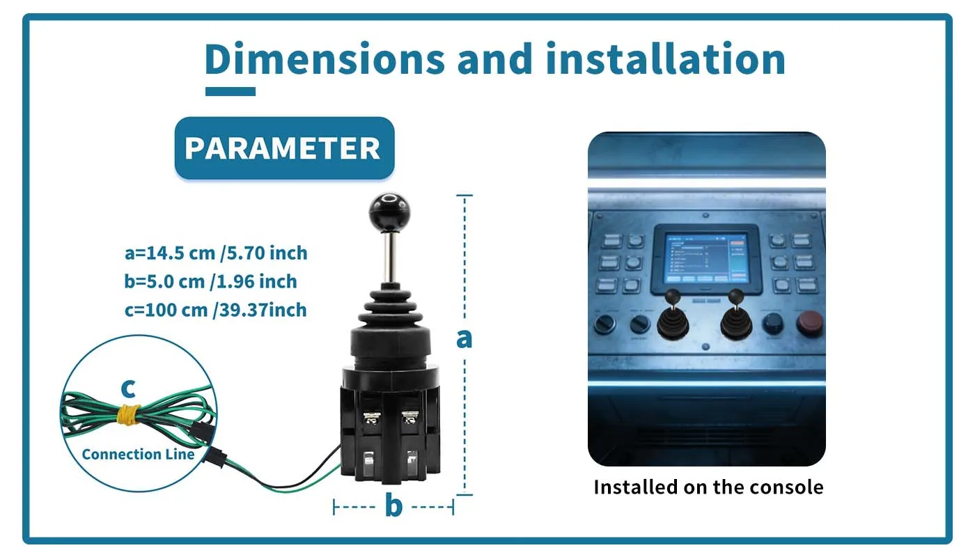Mysterious Studio Escape Room Prop Schwarzer Joystick mit Soundeffekt dreht sich in 4 Richtungen in Bestellung und das Schloss wird geöffnet – Detail 4