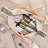 Premium Handheld Portable Camellia Canvas Makeup Bag for Travel Large Capacity Toiletries Cosmetics Skincare Storage Bag 5
