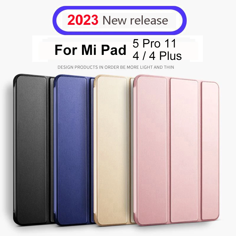 Couro Flip Capa para Tablet Case Inteligente para Xiaomi mi Pad Plus Pad Silicon Case Manga Protetora Completa Mipad Pro 11 pu