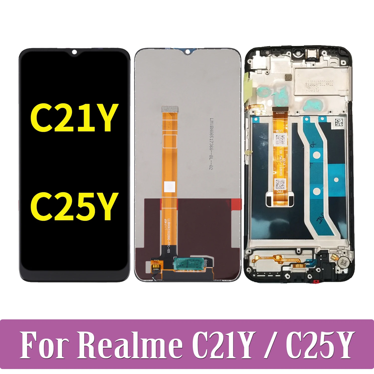 

6.5'' For OPPO Realme C21Y RMX3261 RMX3263 LCD Display Touch Screen Digitizer Assembly For Realme C25Y RMX3265 RMX3268 Display