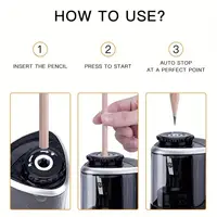 Electric Sharpener Desktop Automatic Pencil Sharpener Portable 6-8mm Pencil Cutter For Students School Office Stationery Tool 5