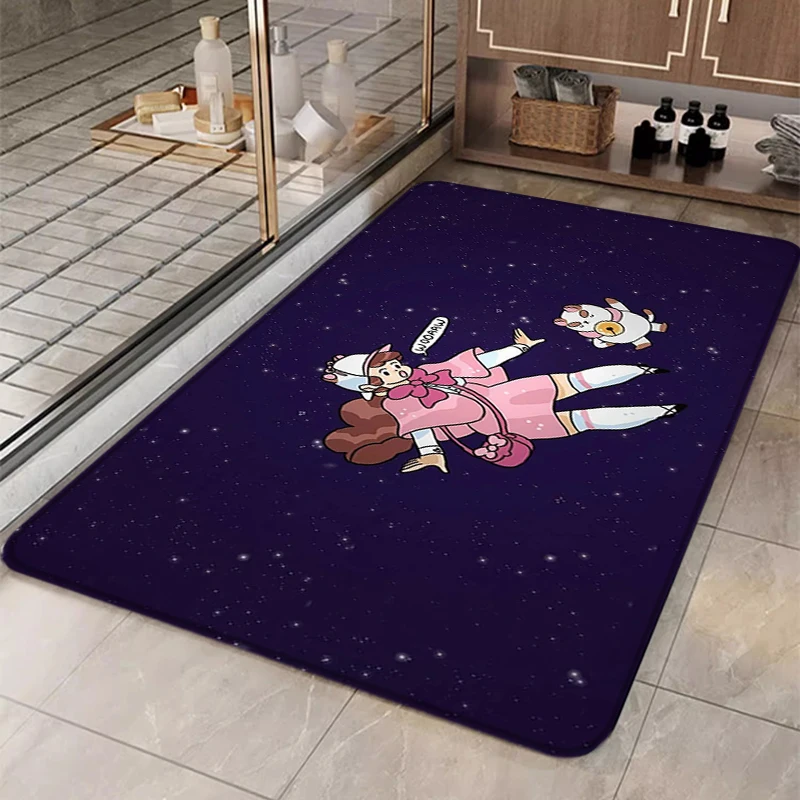 

Mat for Hallway Bee and PuppyCats Anime Kitchen Carpet Bedroom Mats Carpets Living Room Rug Dish Drainer Doormat Entrance Door