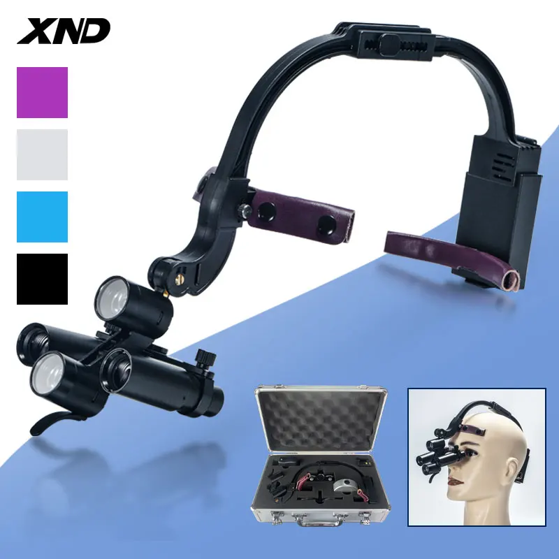 

Стоматологическая лупа 3,5x 6X, увеличительное бинокулярное хирургическое увеличительное стекло с фонариком, магнитная стоматологическая медицинская Лупа