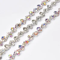 1 ياردة موضة الزفاف اللؤلؤ شرابة الزخارف كريستال حجر الراين سلسة ورد الشريط لتقوم بها بنفسك فستان الزفاف أغطية الرأس حقائب أحذية الديكور 4