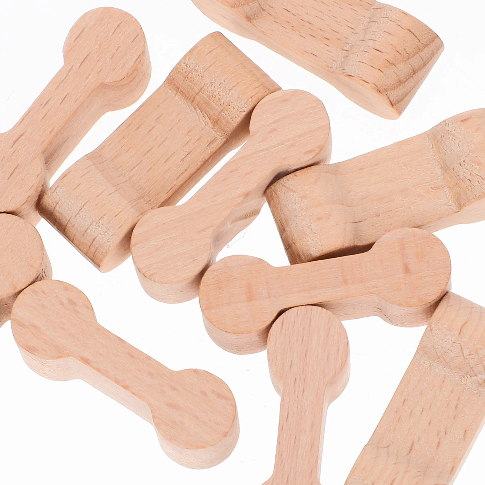 10 Pcs Wooden Train Track Connector Tracks for Toddlers Children Buckle Solid Toy Diy Model