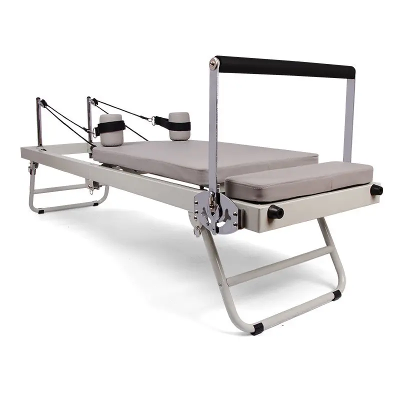 Foldable Pilates Bed With Square Box Set, Thickened Steel Spring, Aluminum Alloy Yoga Fitness Plastic Bed