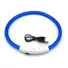 Multi-Color PVC LED Fiber Optic Dog Collar USB Rechargeable Night Safety Light 40/50/70cm Sizes Available Pet Collar1pc 3