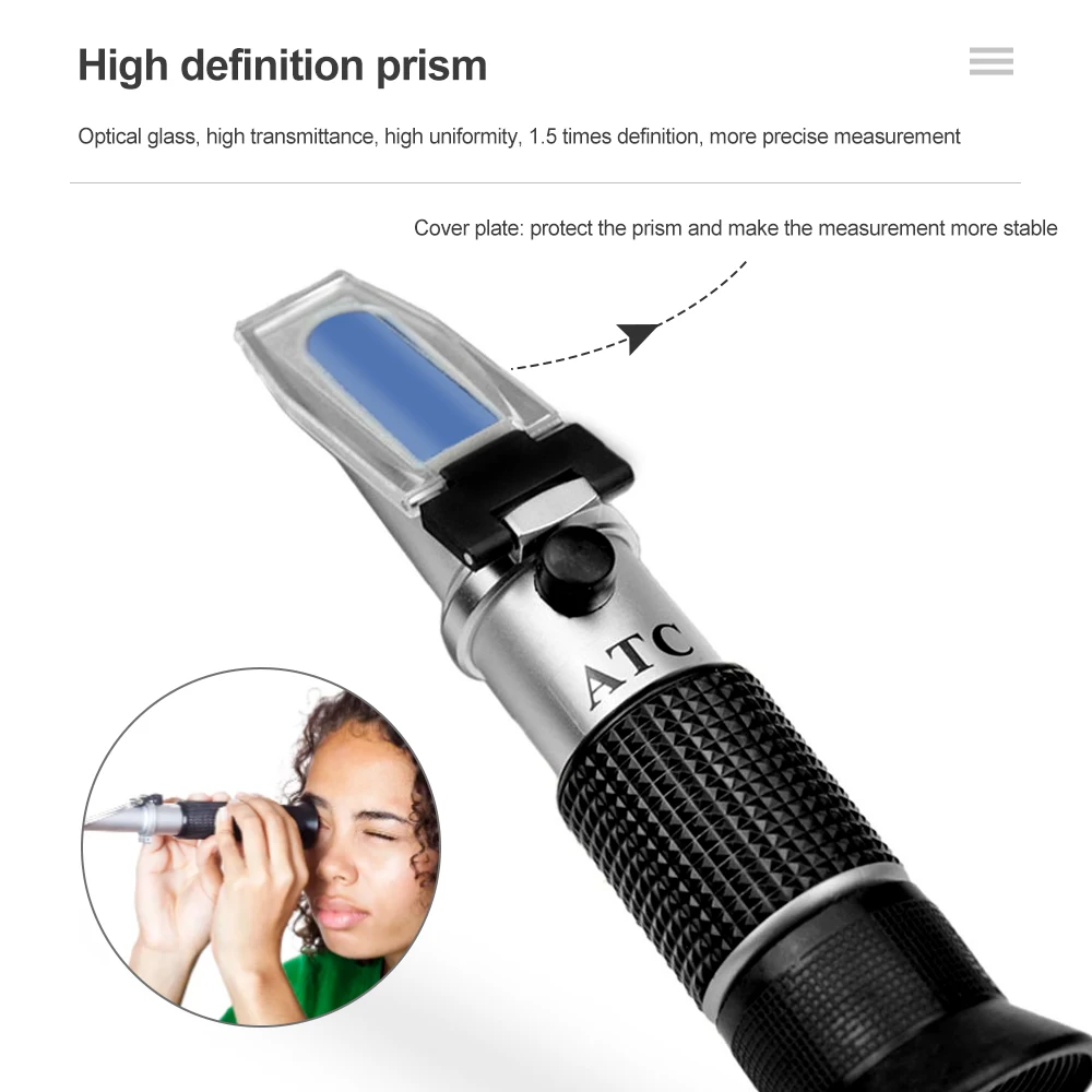 Antifreeze refractometer liquid refractometer hand held refractometer 4 in 1 refractometer antifreeze coolant tester ATC Adblue engine fluid propylene ethylene glycol detector car clean battery test