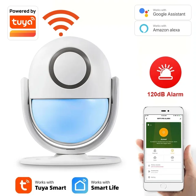 Tuya WIFI Alarm System 120dB Works With Google Alexa 433 PIR Detector Door Sensor  Smart Home Security Smart Life App Burglar 1