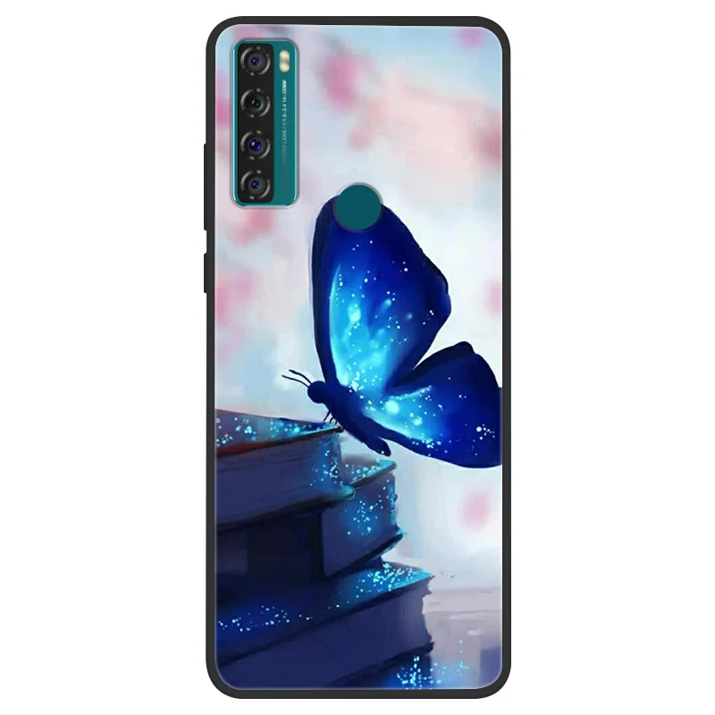 Space Painted Black Silicone TPU Case - Protective Shell Cover
