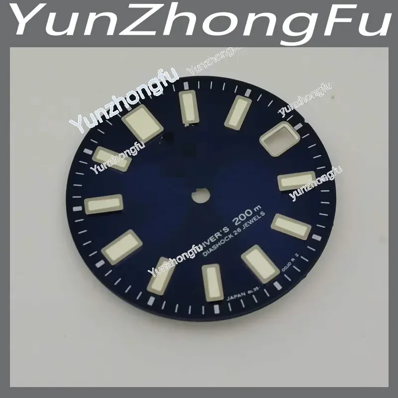 

28.5mm diameter nh35 movement dial C3 green luminous refitted disc Yuanzu 62mas diving watch
