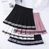 High-Waisted Skirt Elastic Pink Fairy Grunge Black Mini Pleated Skirt Woman Fashion 2022 Summer Clothes School Girl Uniform 4