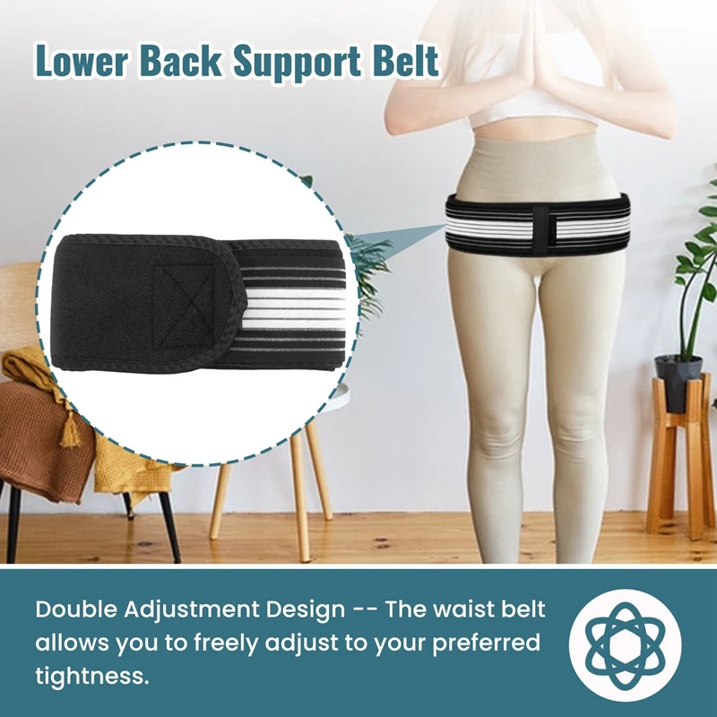 Waist Support Brace Belt 2X Breathable Lower Back Support
