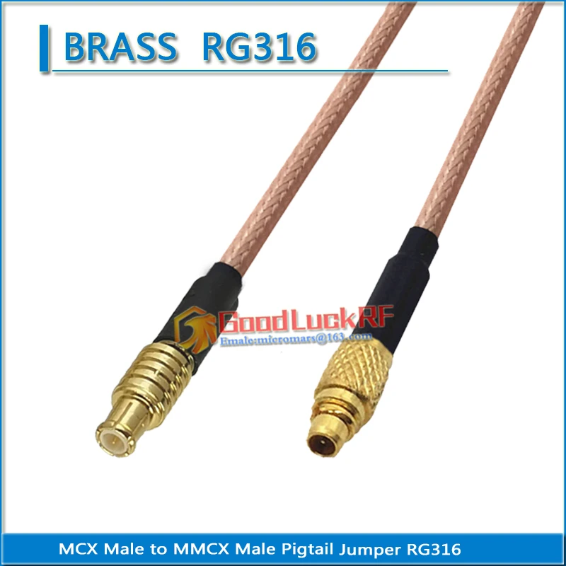 Kit MCX mâle et femelle vers MMCX mâle et femelle, angle droit, connexion RF résistante à 90, MCX - MMCX Pigtail Jumper RG316, câble d'extension