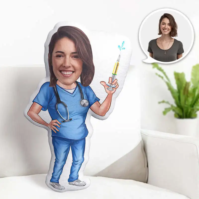 

Минимальная Подушка, фотография, индивидуальное креативное персонализированное лицо для девушек, подушка для экстренного врача