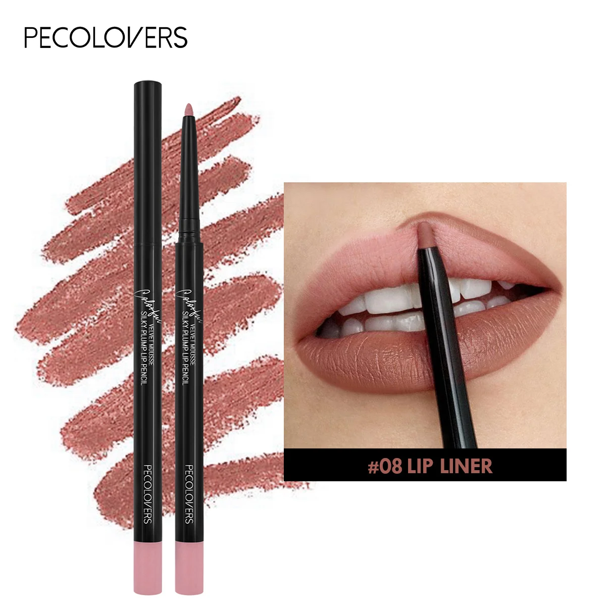 Vibrant Matte Lipliner Set - Waterproof, Moisturizing, Long-Lasting & Non-Stick Formula