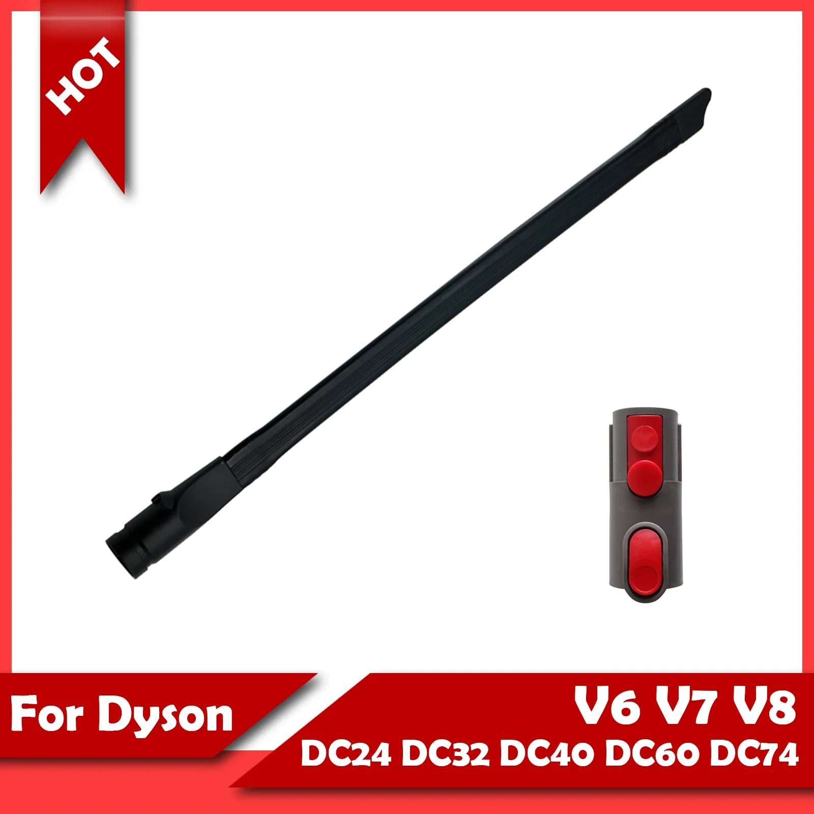 

Для пылесоса Dyson V6 V7 V8, Сгибаемая, длинная, мягкая, плоская, всасывающая, плоская, с узким зазором, всасывающая головка и заменитель V6