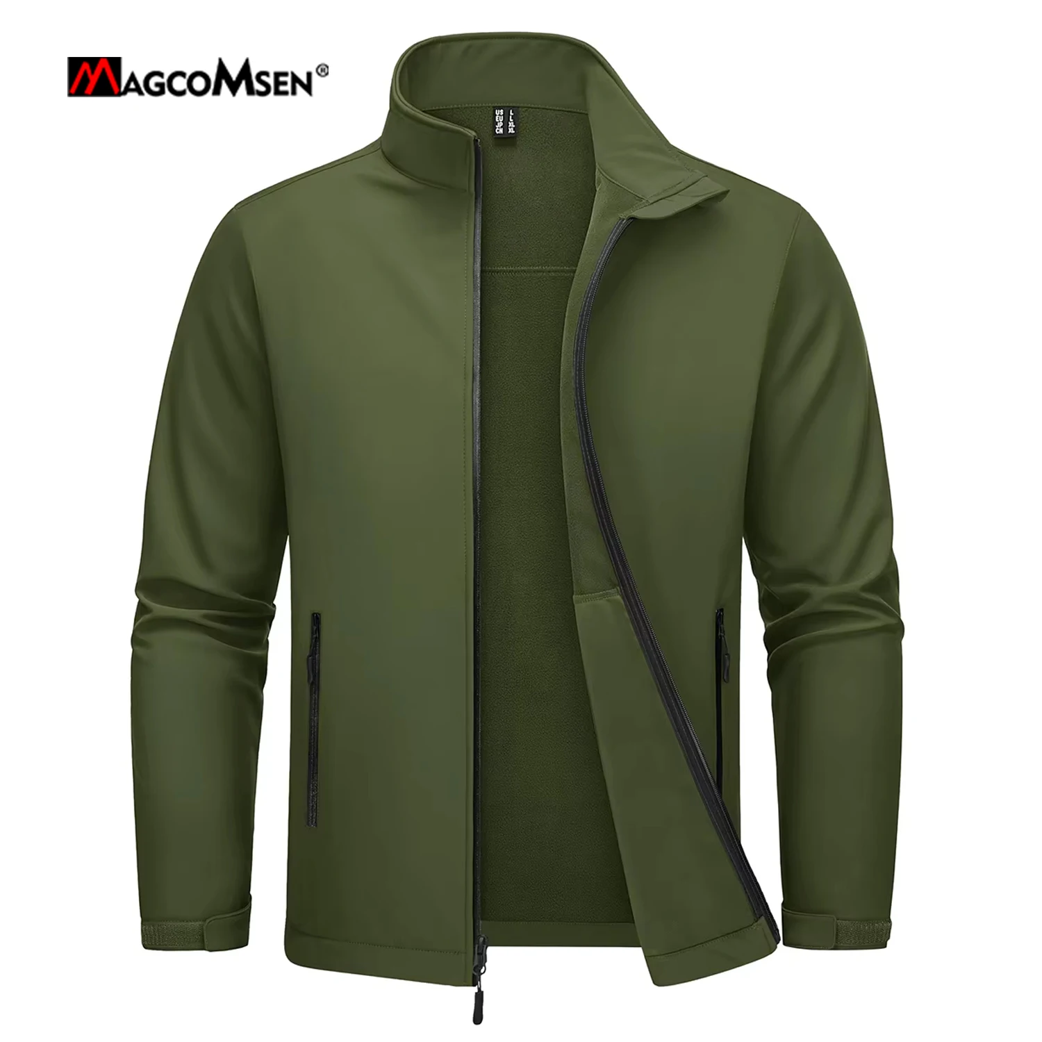 MAGCOMSEN] ソフトシェルジャケット メンズ 春服 登山 ジャケット 防風