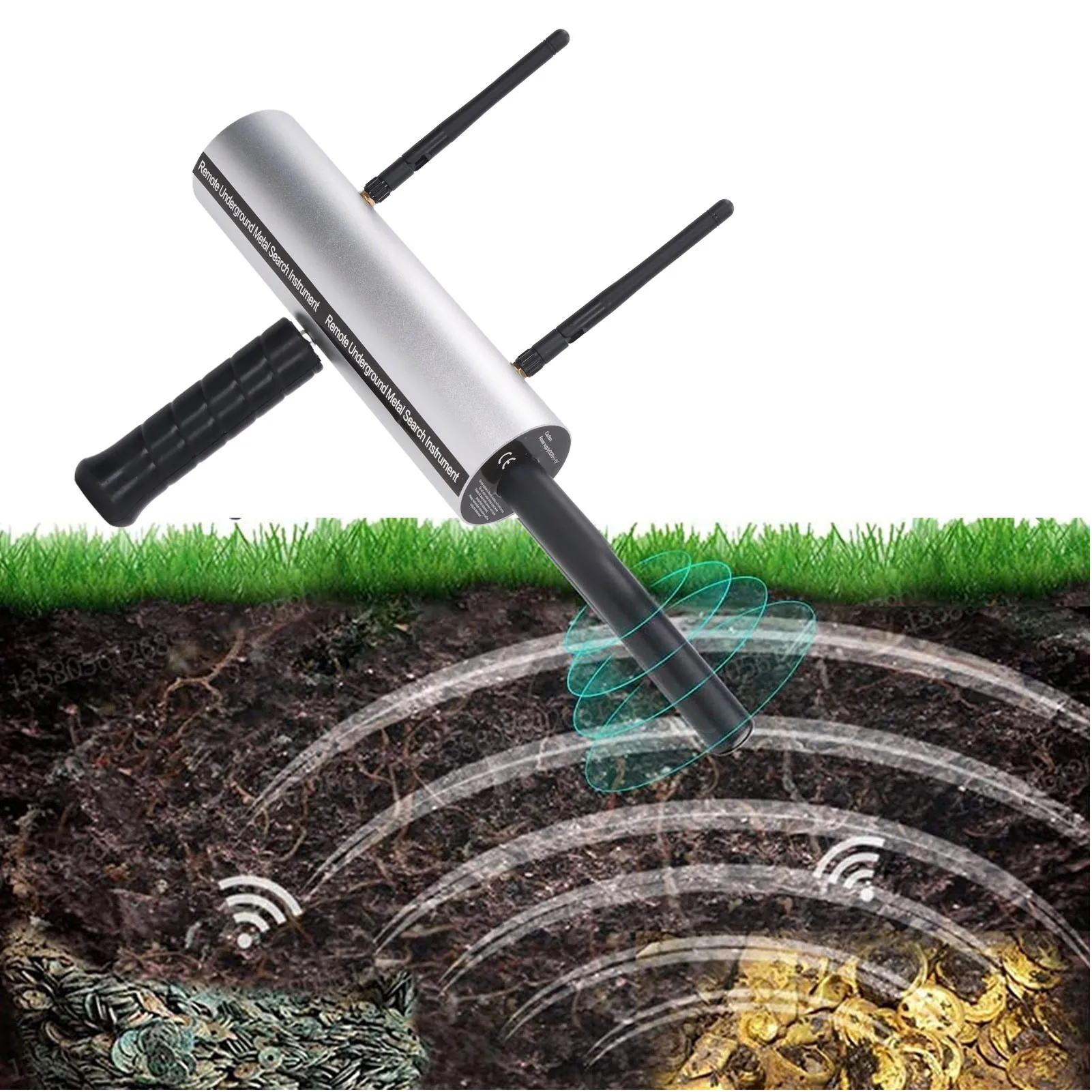 Metal Detector 1000 Range 20m Depth Professional Treasure Finder Gold Silver Copper Locator Scanner AC 100‑240V Metal Detector