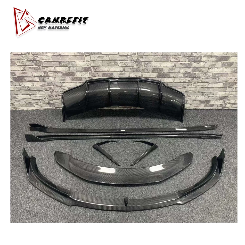 

2019 2020 Tesla Model 3 carbon fiber spoiler for tes 3 carbon fiber spoiler front apron rear diffuser rear wing body kit