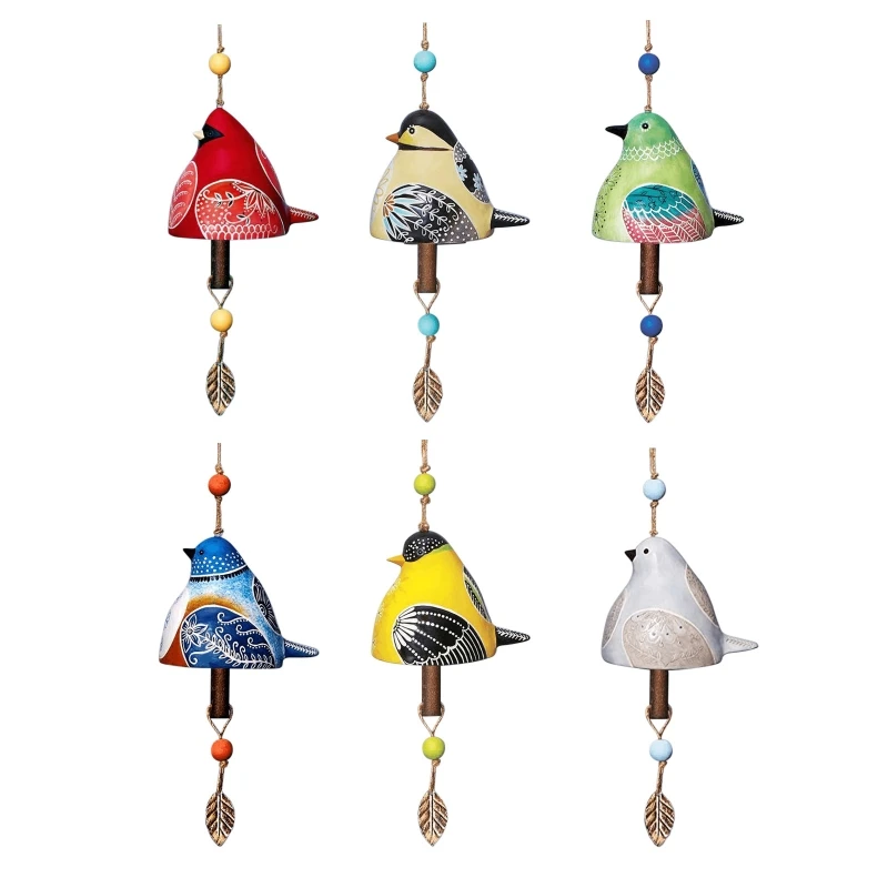 

Resin Wind Pastoral Bird Wind Hanging Ornament Crafts for Indoor Outdoor Home Garden Decoration Windchime DXAF