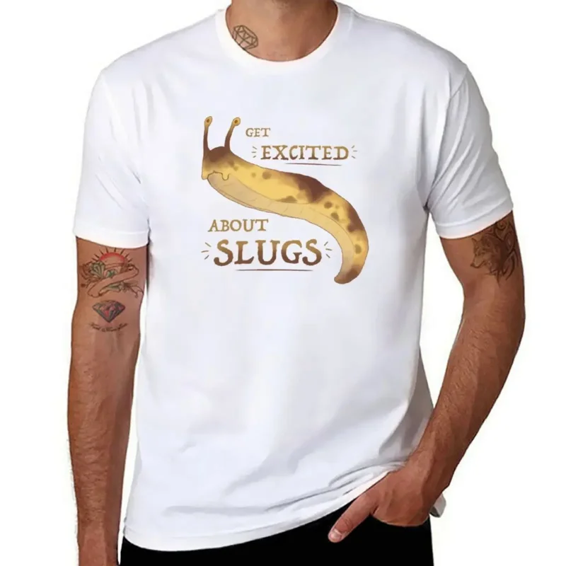 

Vintage clothes vintage mens graphic T-shirts pack get excited about slugs! T-shirt oversized T shirt men clothing