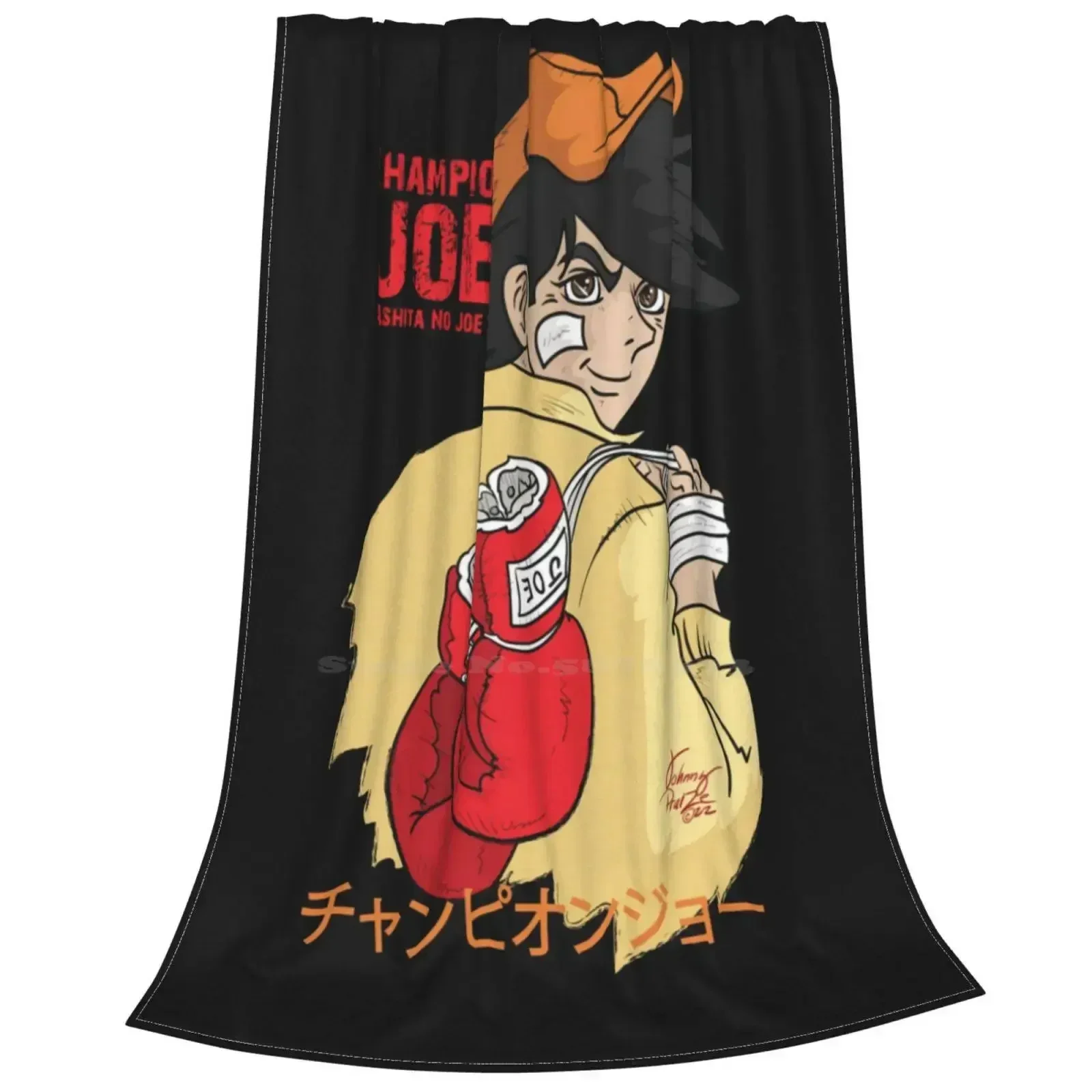 Macio cobertor de flanela fina com anime dos desenhos animados, Design de boxe clássico retro, Ashita No Joe 2, Design criativo 2