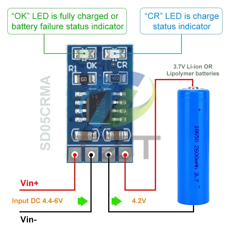 Mppt Solar Charge Controller 1a 4.2v 3.7v 18650 Lipo Liion Lithium Battery Charger Module