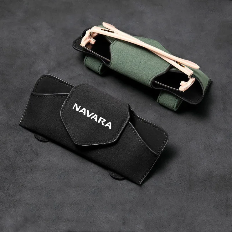 

Car Glasses Holder Decoration Case Cover Eyeglass Sun Glasses Storage for Nissan NAVARA Car Accessories