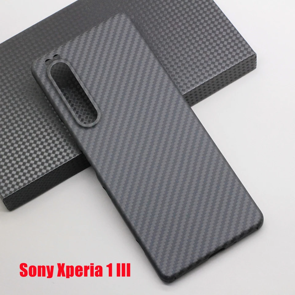 Genuine Real Carbon Fiber Phone Case for Sony Xperia 1 5 10 III Ultra-thin Aramid Fit Sony Xperia Pro i Light-weight Armor Cover