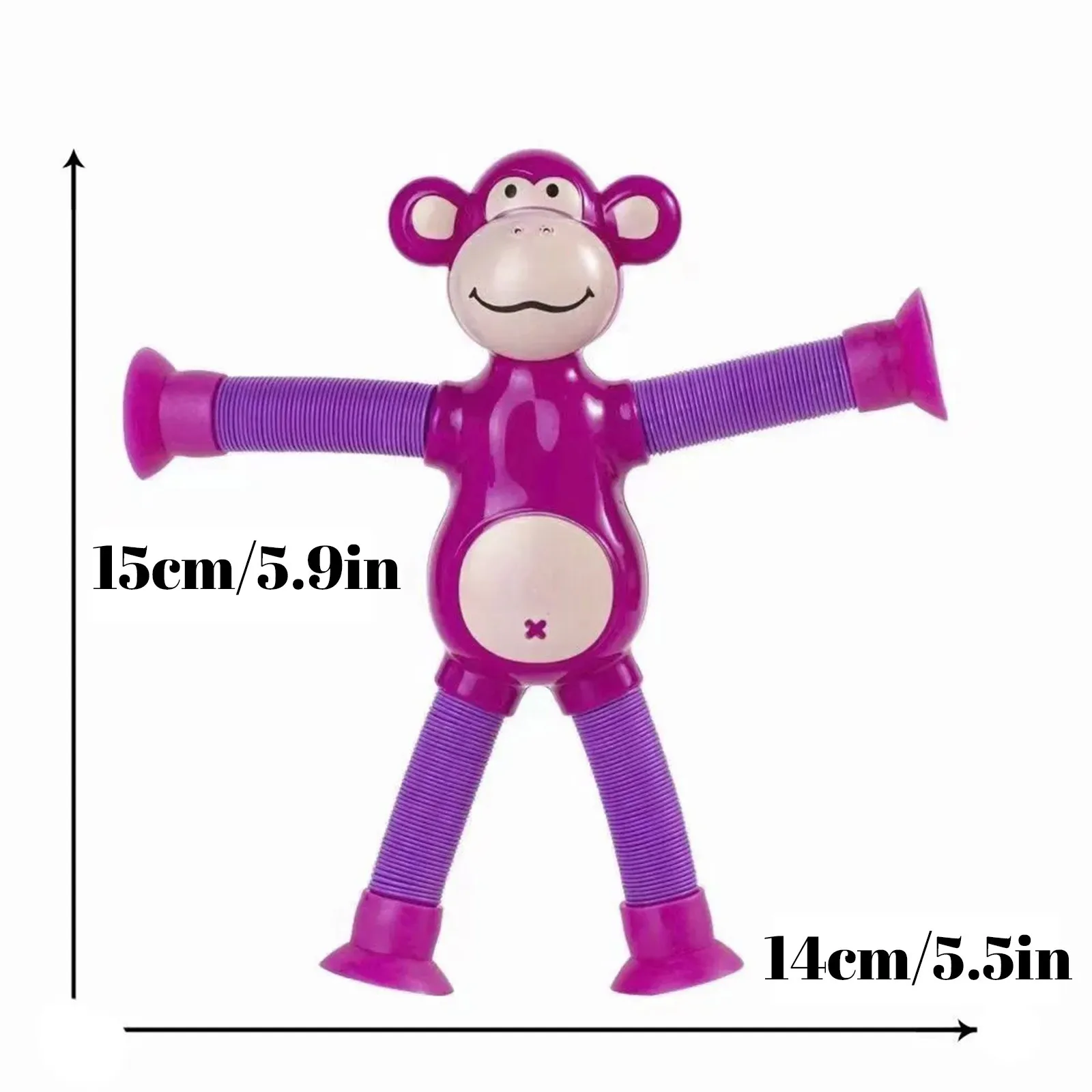 Fun And Unique Versatile Telescopic Tube Toy 4pcs Puzzle Relieving Stretching Tube With Light Monkey Stress Relieving New Toys fidget toys,building block toys,prank toys,dancing cactus toy,self ink stamps,action figures toys,stress relief toys,party toys,bubble tube toy,mini projector