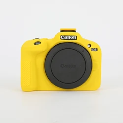 Silicone Litchi Pattern Camera Body Protector Case - Matte Rubber Cover (Yellow)
