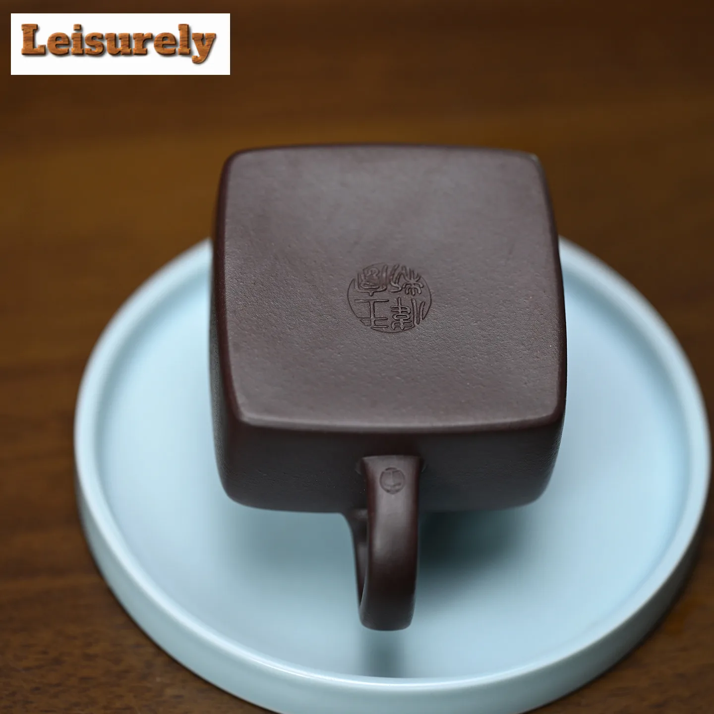 130ml Aesthetic Yixing Purple Clay Teapots Master Handmade Square Pot Raw Ore Purple Mud Tea Brewing Kettle Zisha Tea Set Craft