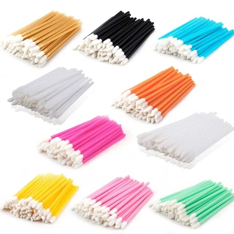 Diposable Lip Brush Makeup Mascara Wands Lipstick Micro Brushes Applicators Cleaner brushes makeup tools 50/5Pcs