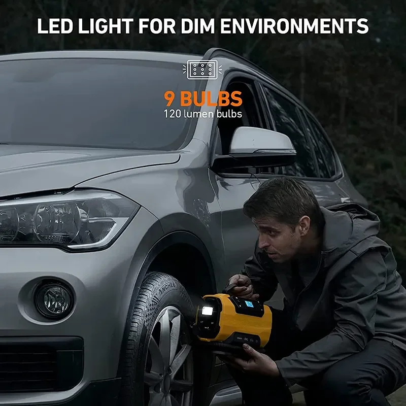 ���� �������� ��� �Ŀ� AC DC ���� ī ���÷�����, ���� ���� Ÿ�̾� ������, ��Ʈ ������ ��Ʈ����, 110V-230V, 150Psi, 300 L/min