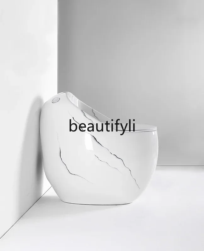 Egg-shaped toilet one-piece super swirl color toilet 5