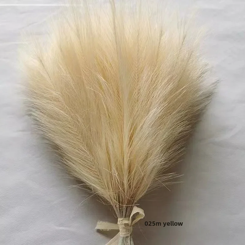 Artificial Plant Cross-border Artificial Short Six-pronged Pampas Grass Flower Spot Home Decoration Feather Wedding Prop