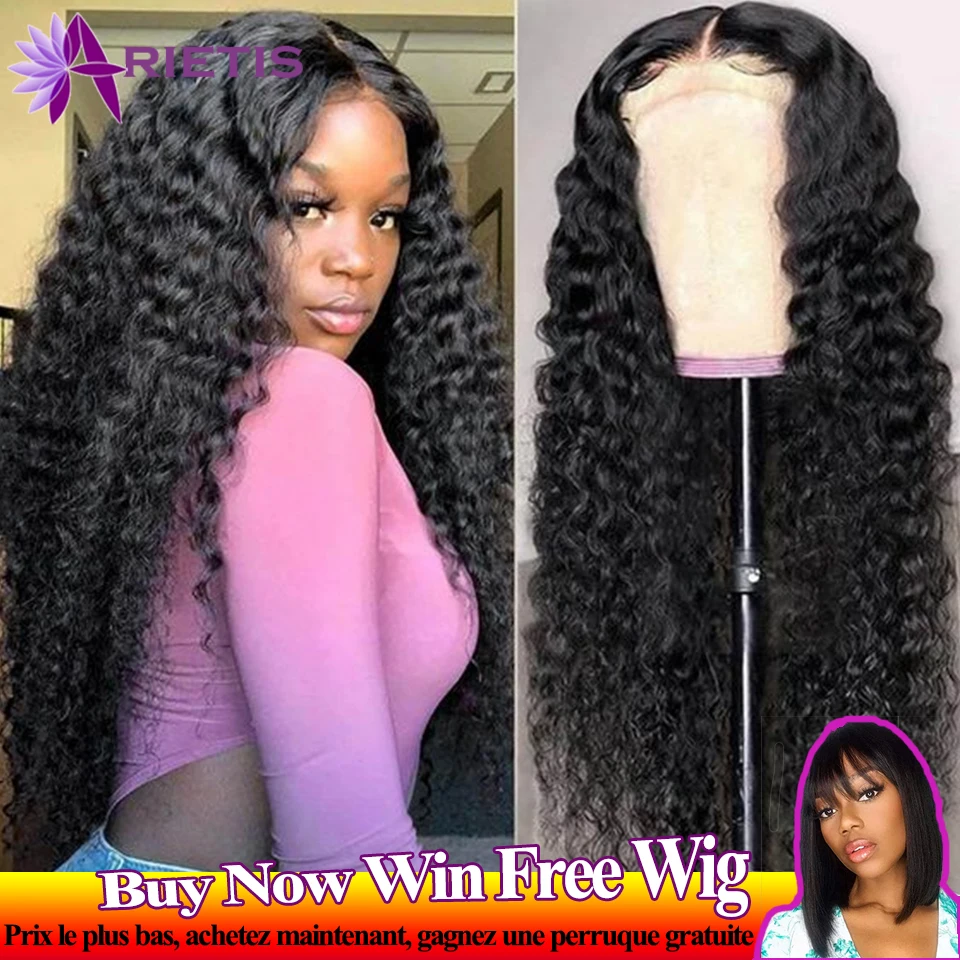 Deep Wave Lace Frontal Wig Cheap HD Full Lace Front Human Hair Wigs For Women 32 34 Inch Wet And Wavy Remy Loose Deep Wave Wig