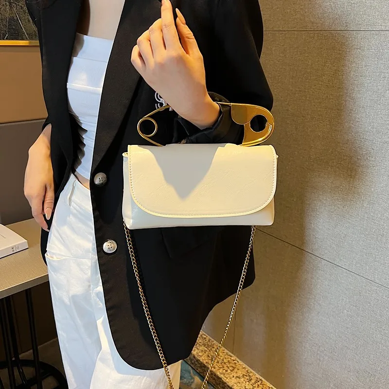 Shoulder Bag Clip Paper Personalized Handbag For Woman Trendy Versatile Crossbody Chain Handheld High-Quality Messenger Luxury