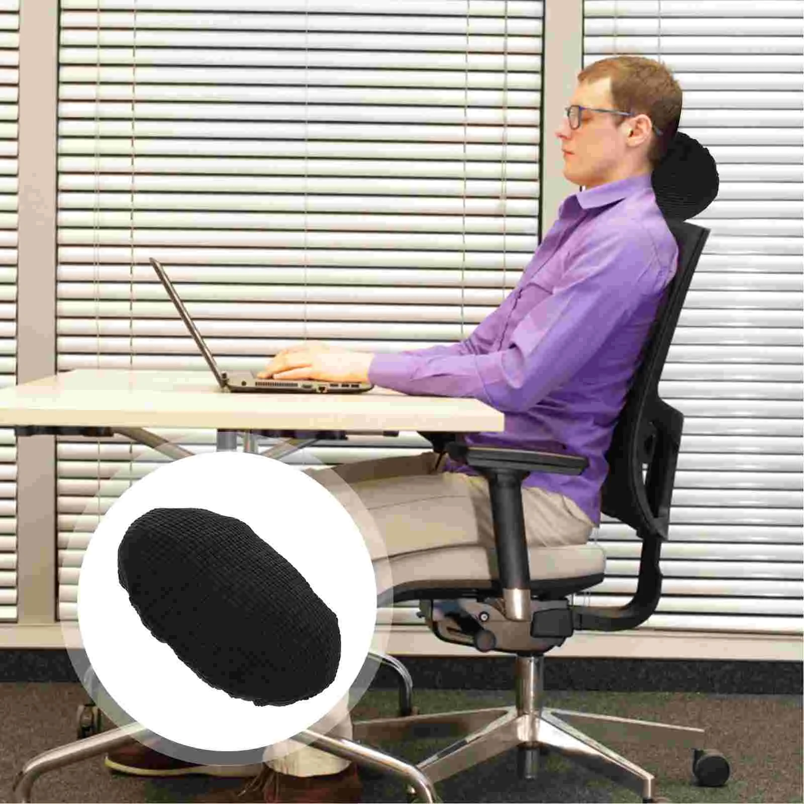Black Corn Elastic Headrest Cover Removable Cushion Sleeve For Chair Polyester Supplies Festive Party Headrest Replacement Pad