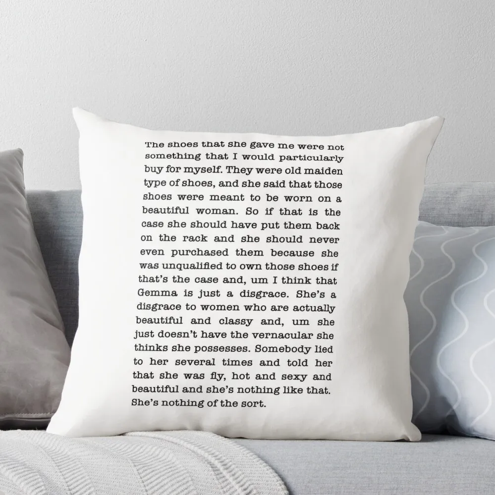 

Tiffany Pollard + The Old Maiden Shoes Throw Pillow Decorative Pillow Covers For Sofa Cushions