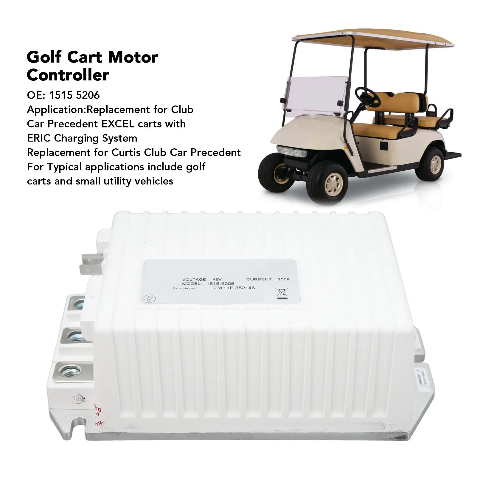 48V250AGolfCartMotorController15155206DCMotorControlUnit