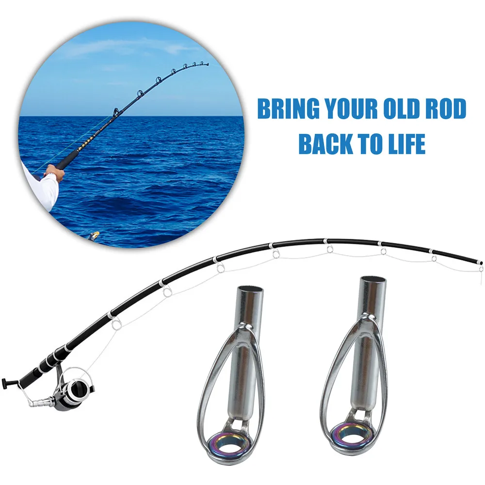 Fishing Rod Tips Replacement Kit 25 Fishing Rod Guides 10 Tips