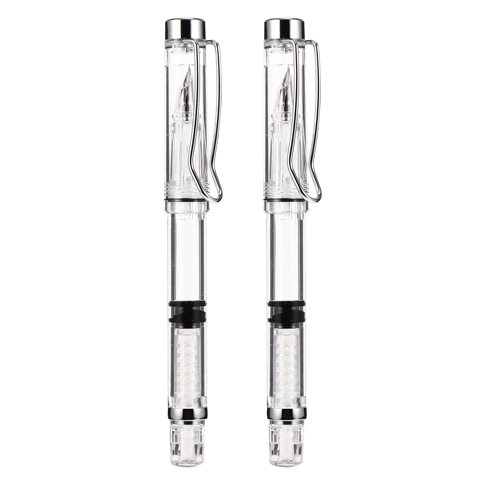 

2Pcs Student Fountain Pens Refillable Ink Pens Writing Stationery for School