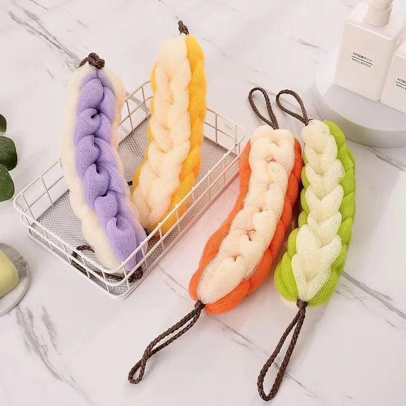 Bath Body Scrubber Sponge Dual-purpose Long Strips Durable Unscathing Comfortable Back Rubbing High-end Men Women Bath Towels