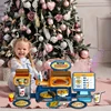 Kids Pizza Shop Kitchen Set Juice Drink Machines Toy Kitchen Toys Playset Pretend Play Shopping Cash Register Toys For Children 6