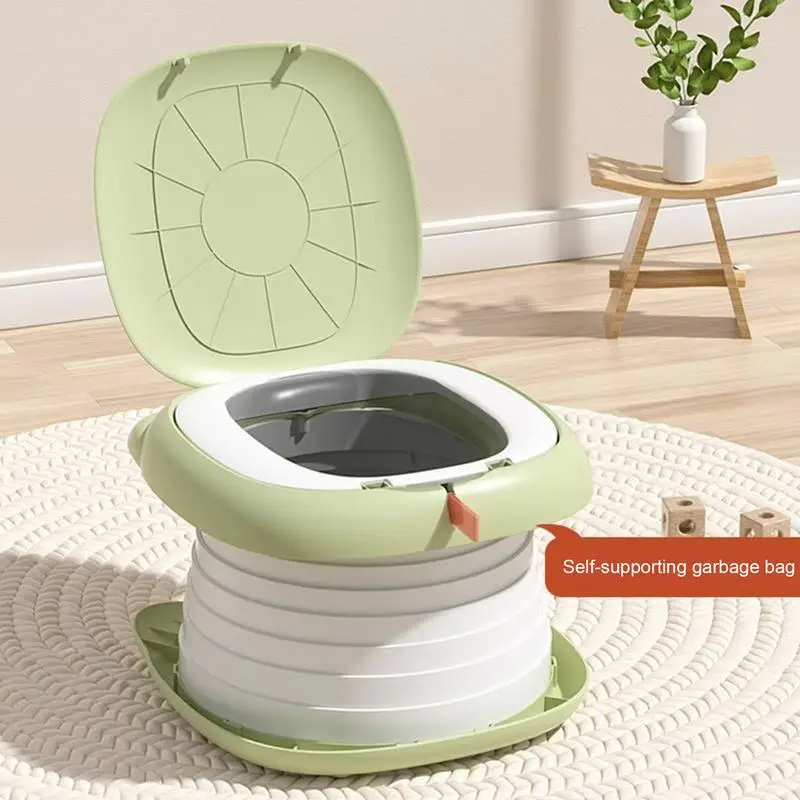 Portable Toddler Potty Folding Travel Car Potty Folding Portable Potty For Travel Small & Convenient With Absorbent Paper 3