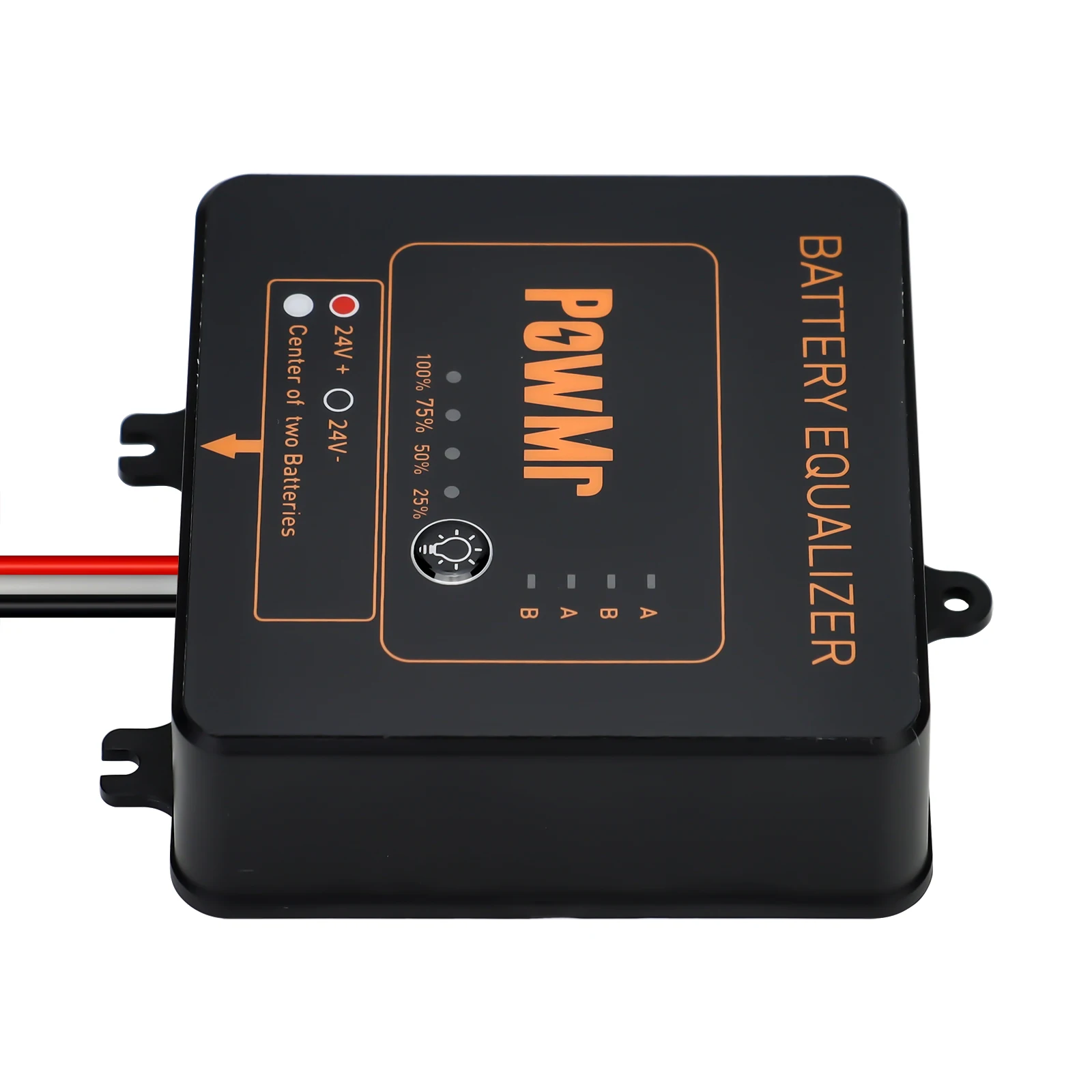 Battery Equalizer Charger PowMr Battery Equalizer Voltage Balancer 24V 2&times;12V and 48V 4&times;12V or 8&times;12V or more Bank Extend Battery Life 1 Year and More